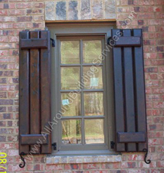 Shutters -- Cedar Board And Batten Shutters Stained