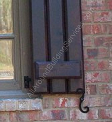 Shutters -- Cedar Board And Batten Shutters Stained