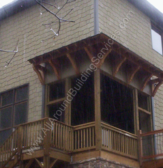 Porches -- Cedar Brackets and Screened Porch