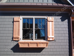 Shutters -- Cedar Shutters And Flower Box