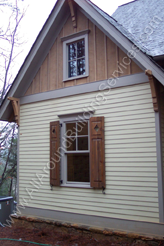 Shutters -- Cedar Shutters With Cutout Cedar Brackets And Pediments