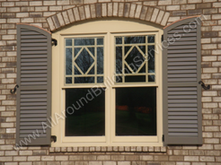 Shutters -- Cypress Louvered Shutters And Full Surround Window Grilles