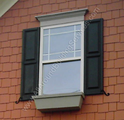 Shutters -- Raised Panel Shutters With Flower Box