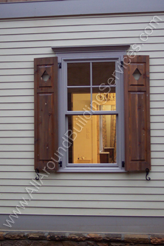 Shutters -- Stained Cedar Shutters With Cut Outs